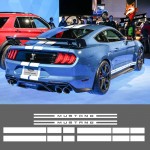 Front Rear Hood Roof Trunk Graphic Decal Side Door Rocker Panel Stripes Set Stickers for Ford Mustang 2015-2017